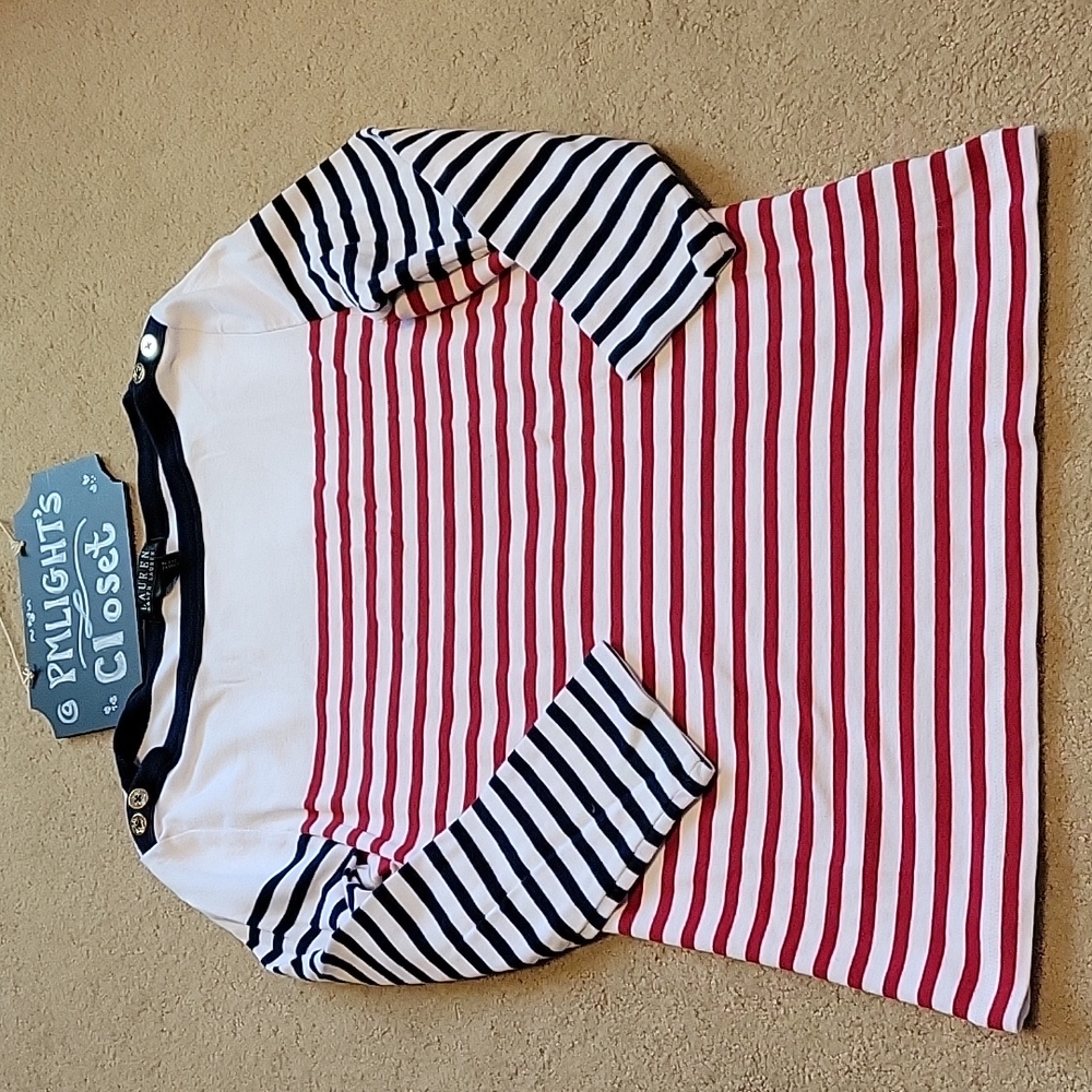 Lauren Ralph Lauren Medium Top Red White Blue